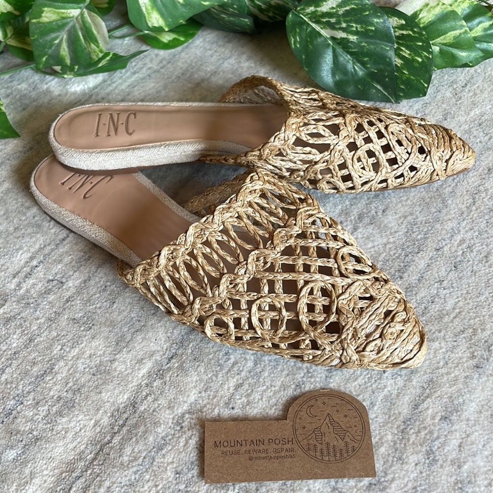INC International Concepts | Women’s Macaria Woven Pointed Toe Mules 7